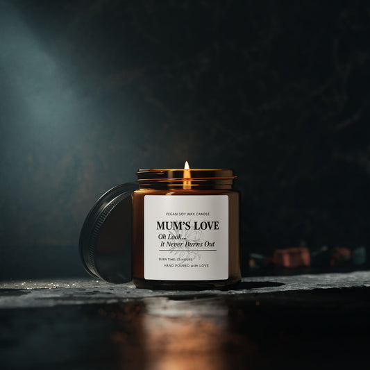Mum's Love Scented Soy Candle - Cozy Home Gift, Relaxation, Aromatherapy, Mother's Day, Self-Care, Ambiance