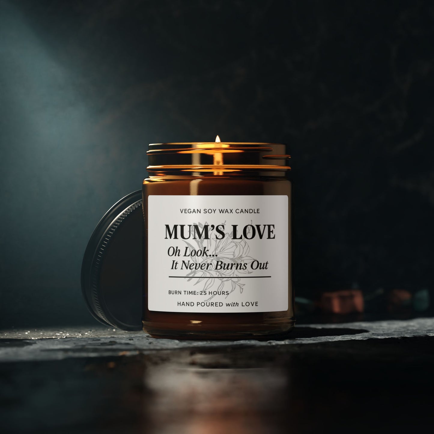 Mum's Love Scented Soy Candle - Cozy Home Gift, Relaxation, Aromatherapy, Mother's Day, Self-Care, Ambiance