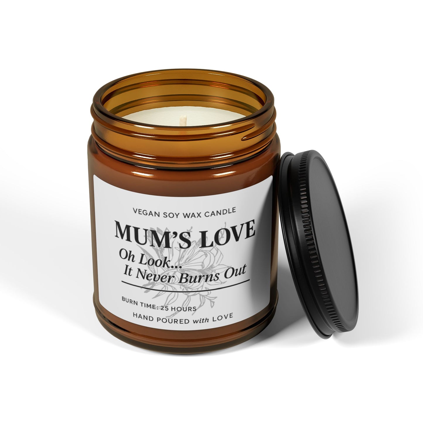 Mum's Love Scented Soy Candle - Cozy Home Gift, Relaxation, Aromatherapy, Mother's Day, Self-Care, Ambiance