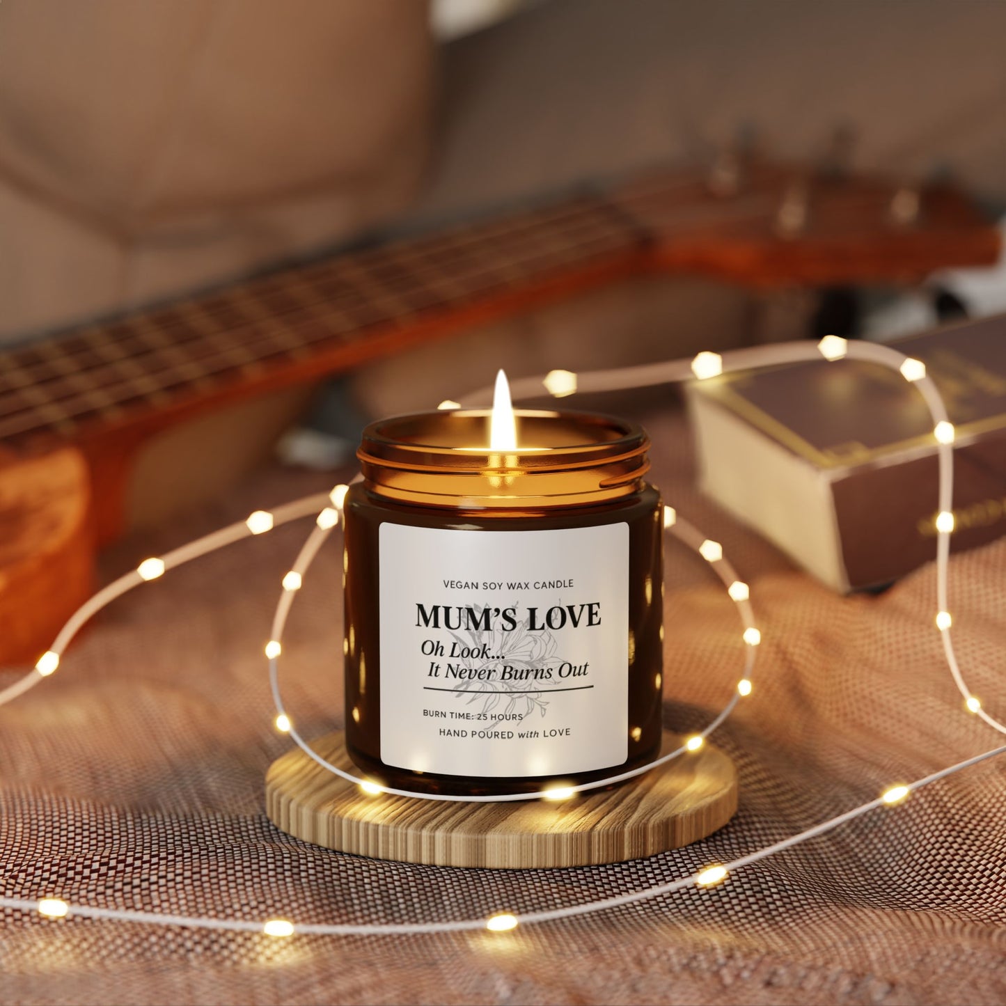 Mum's Love Scented Soy Candle - Cozy Home Gift, Relaxation, Aromatherapy, Mother's Day, Self-Care, Ambiance