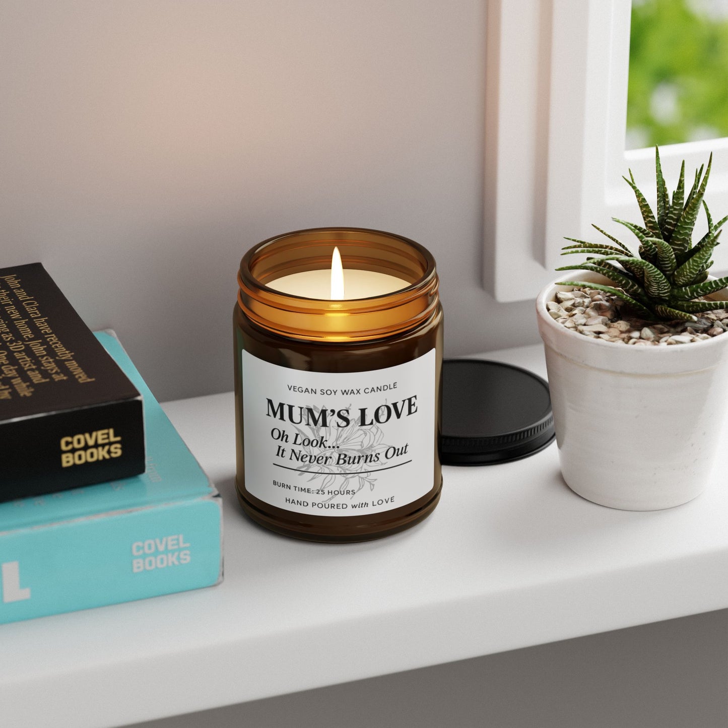 Mum's Love Scented Soy Candle - Cozy Home Gift, Relaxation, Aromatherapy, Mother's Day, Self-Care, Ambiance