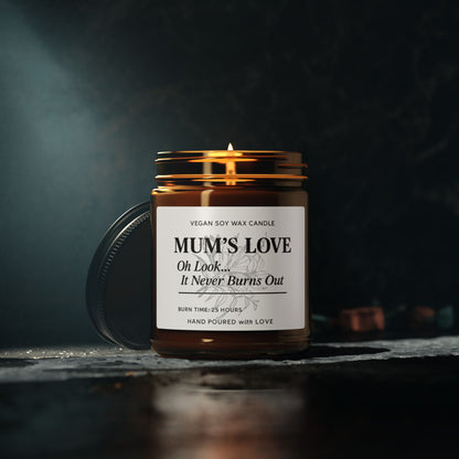 Mum's Love Scented Soy Candle - Cozy Home Gift, Relaxation, Aromatherapy, Mother's Day, Self-Care, Ambiance