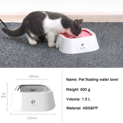 SHEHLUXE Anti-Spill Floating Pet Water Bowl – No Mess, Non-Wetting Design for Dogs & Cats