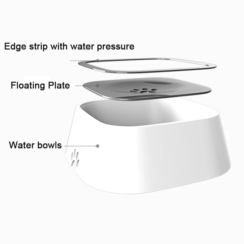 SHEHLUXE Anti-Spill Floating Pet Water Bowl – No Mess, Non-Wetting Design for Dogs & Cats