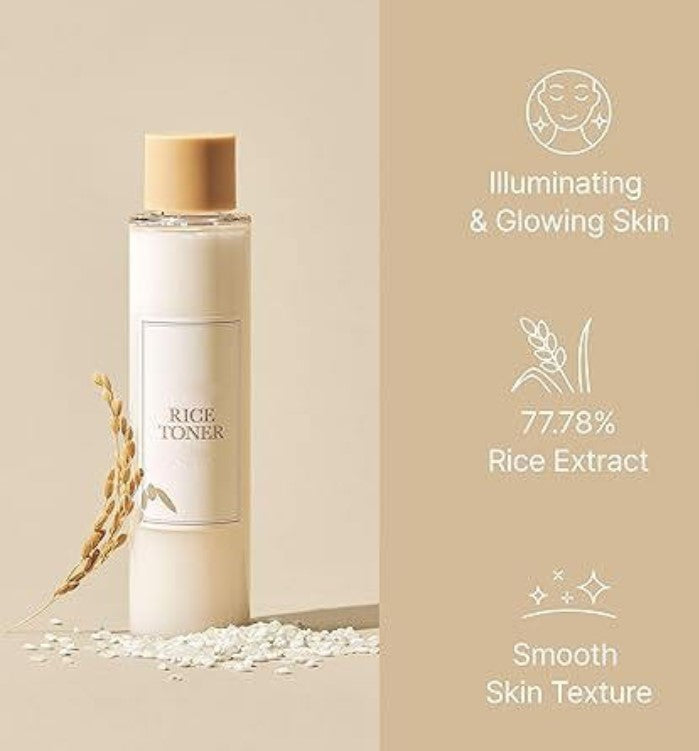 Shehluxe Glow Boost Rice Toner | Hydrating & Brightening Essence with Niacinamide | Vegan, Fragrance Free, Alcohol Free Skincare