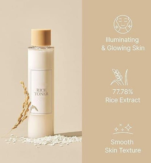 Shehluxe Glow Boost Rice Toner | Hydrating & Brightening Essence with Niacinamide | Vegan, Fragrance Free, Alcohol Free Skincare